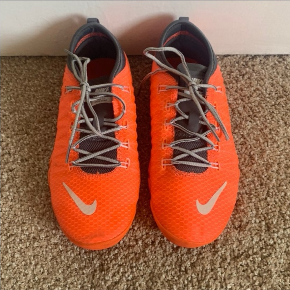 Nike Free bionic Bright Orange Sneakers with Gray Details SZ 6